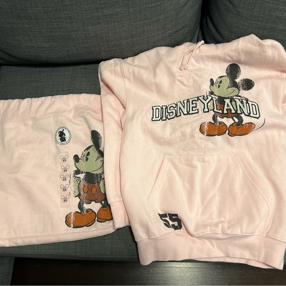 Disney Pink Mickey Mouse Hoodie&Sweatshirt Drawstring Backpack -Brand New - Picture 2 of 7